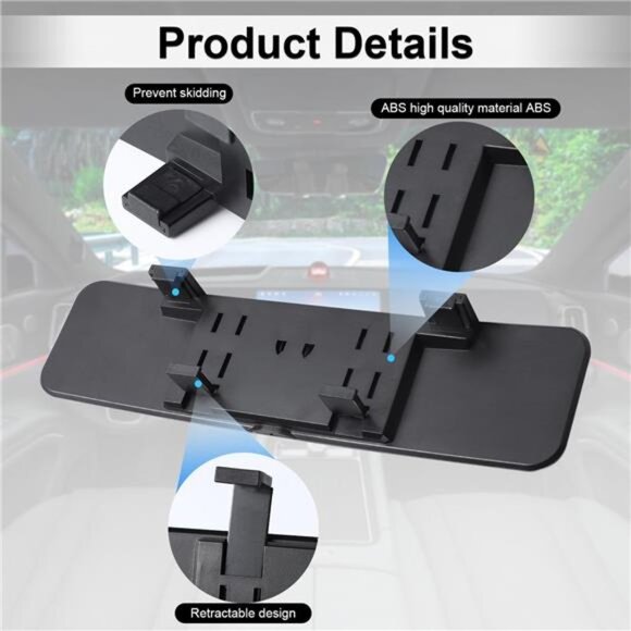 Anti Glare Rear View Mirror 11.2''(285mm), Wide Angle Panoramic Convex Curve - Picture 3 of 8